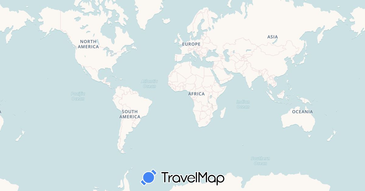 TravelMap itinerary: driving, cycling, train in Germany, Denmark, Sweden (Europe)